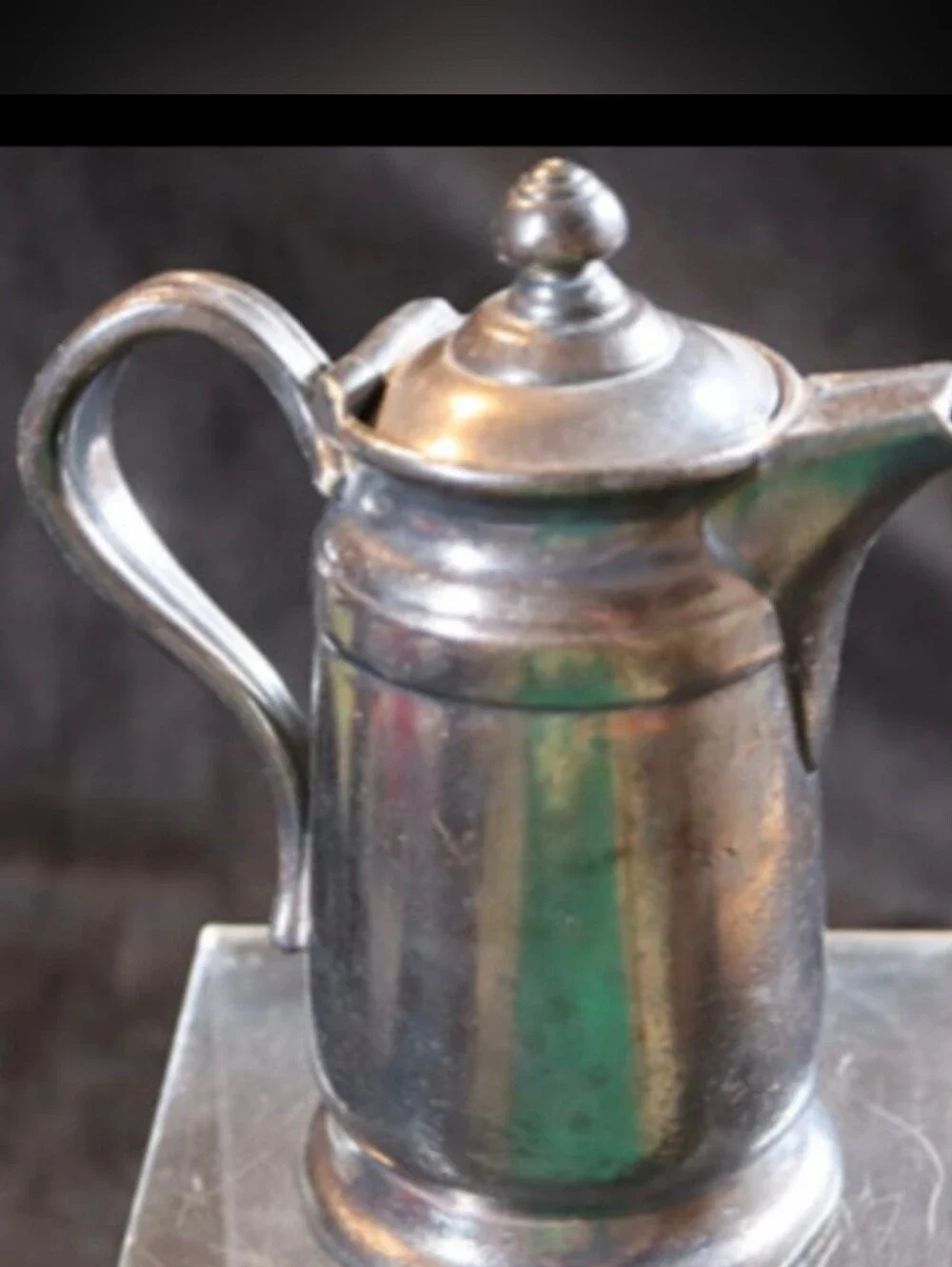 Vintage Reed & Barton Silver Hinged Lidded Pitcher Teapot Creamer Silver Soldere